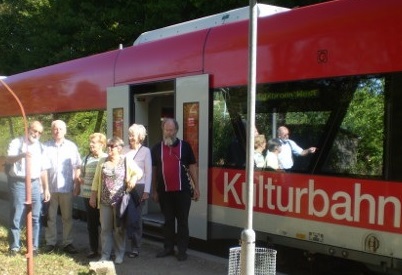 Die Kulturbahn brachte uns von Maulbronn West in die Stadt.